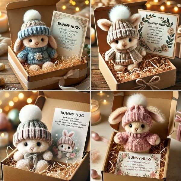 🎉Special Sale🐇Handmade Mini Bunny Hugs🎁Cute Easter Gift
