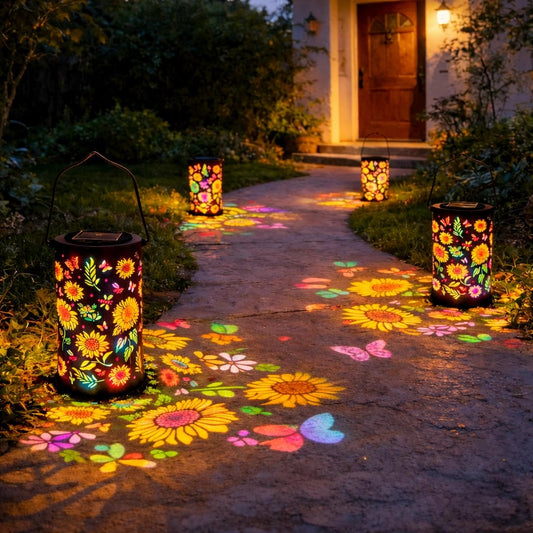 🌻 Turn Your Garden Into a Warm, Glowing Retreat — Solar Sunflower Lantern (Auto On at Night)