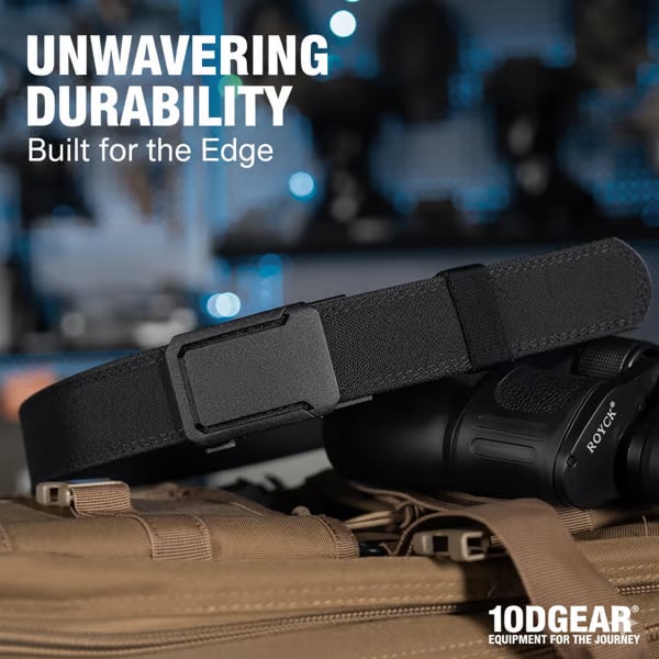 Upgraded version thickened double-layer nylon tactical belt with automatic buckle