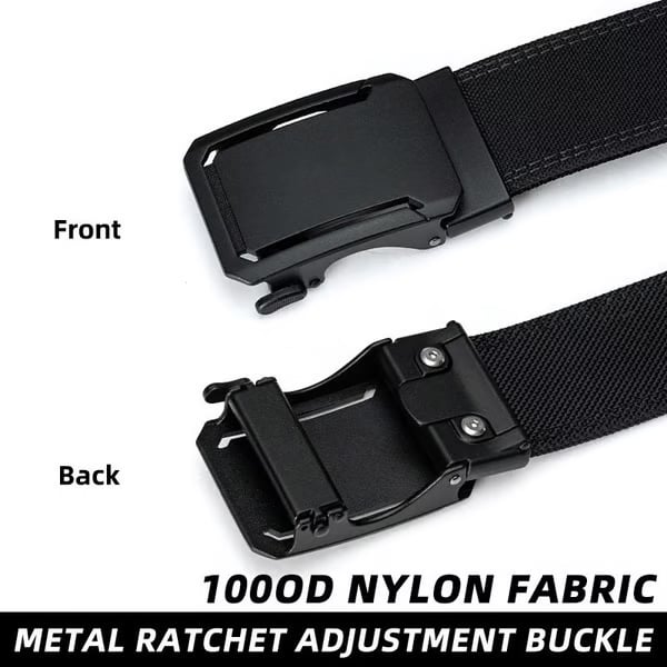 Upgraded version thickened double-layer nylon tactical belt with automatic buckle