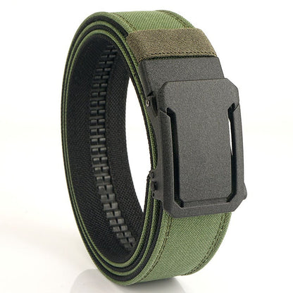 Upgraded version thickened double-layer nylon tactical belt with automatic buckle