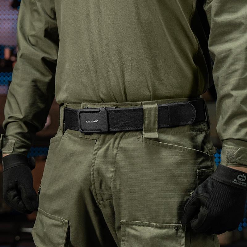 Upgraded version thickened double-layer nylon tactical belt with automatic buckle