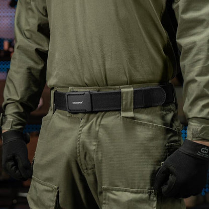Upgraded version thickened double-layer nylon tactical belt with automatic buckle