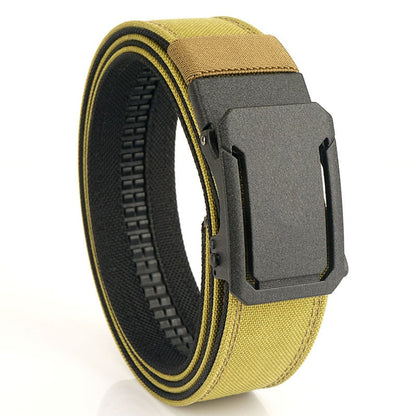 Upgraded version thickened double-layer nylon tactical belt with automatic buckle
