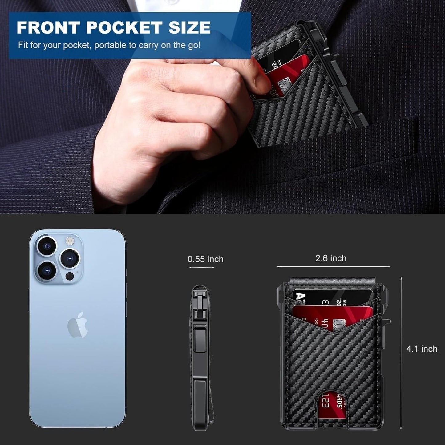 🏆Trusted by Over 50,000+ UsersWorldwide💼🔒 Men’s RFID Blocking Minimalist Wallet🎁