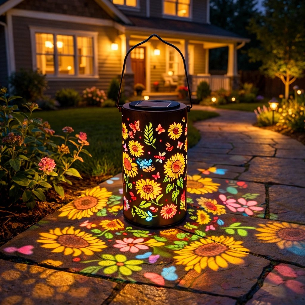 🌻 Turn Your Garden Into a Warm, Glowing Retreat — Solar Sunflower Lantern (Auto On at Night)