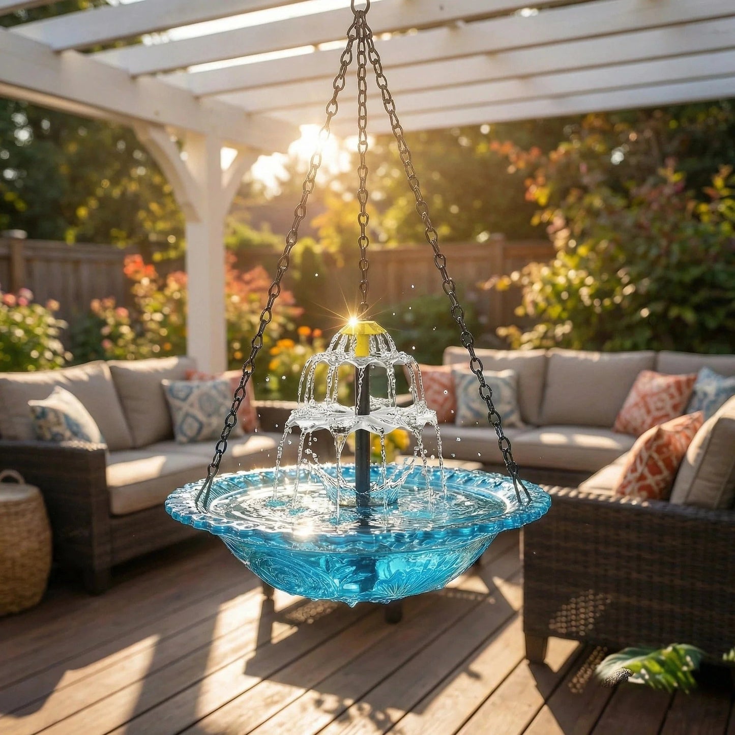 🔥🔥Solar Cascade Hanging Bird Bath Fountain