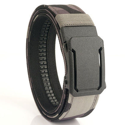 Upgraded version thickened double-layer nylon tactical belt with automatic buckle
